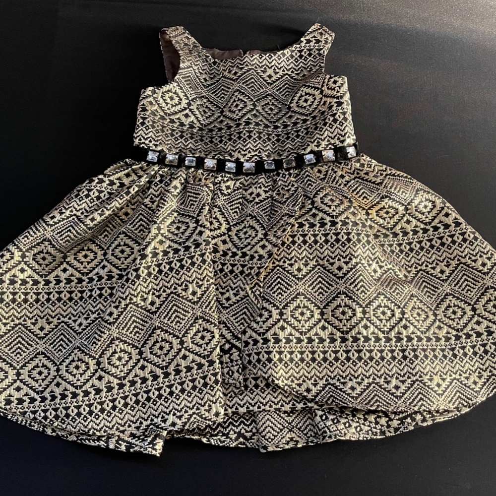 Girls Gold and Black Dress